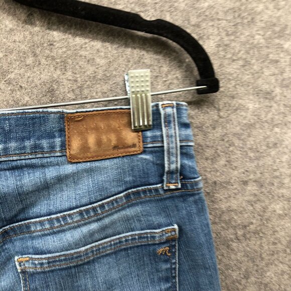 Madewell 10'' High Riser Skinny Skinny Jeans Womens 27 Blue Exposed Button Fly - Picture 6 of 11